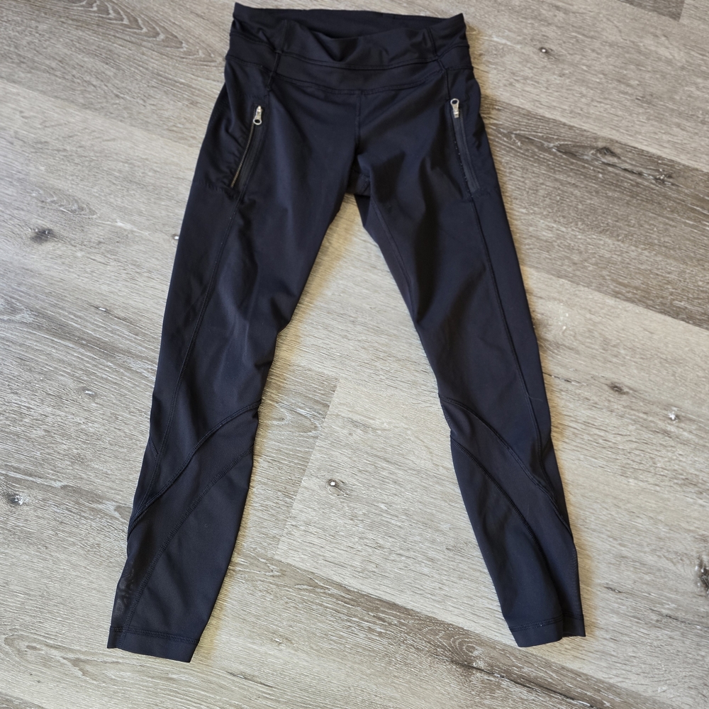 Black Lululemon Leggings with Zipper Pockets